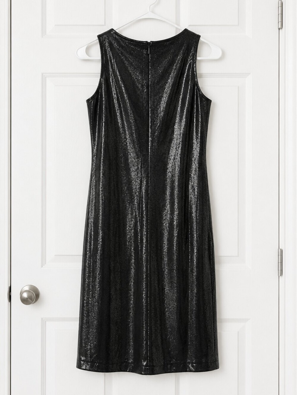 MARIA BIANCO NERO Black Sleeveless Shine Midi Dress - Picture 5 of 7